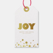 vreugde | Fun Christmas White & Gold Mini Cadeaulabel (Voorkant)