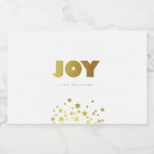 vreugde | Fun Christmas White & Gold Mini Likeurfles Etiket (Enkel label)