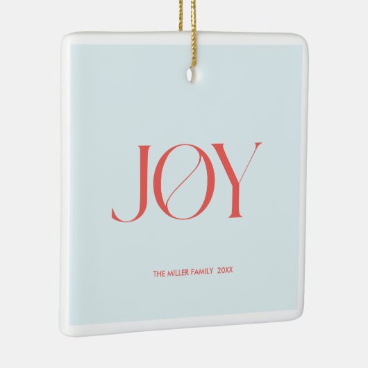 vreugde | Gepersonaliseerde kerstversiering Keramisch Ornament (Rechts)