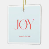 vreugde | Gepersonaliseerde kerstversiering Keramisch Ornament (Links)