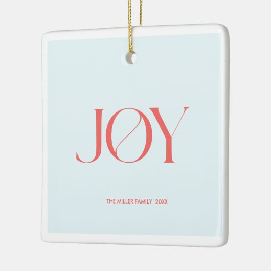 vreugde | Gepersonaliseerde kerstversiering Keramisch Ornament (Links)