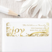 Vreugde Gouden Sneeuwvlok Vakantie Kerstmis Etiket (Insitu)