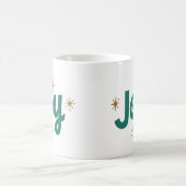 Vreugde Groen en wit met ster Kerstmis Koffiemok (Center)