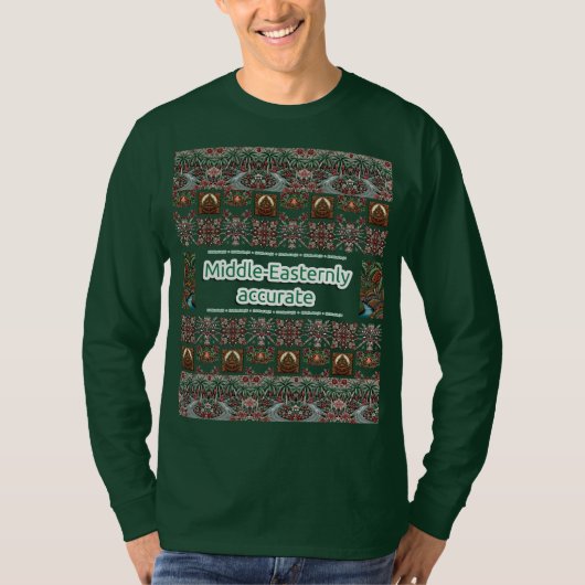 Vreugde Groen Midden-Oosten Nauwkeurig Kerstmis Le T-shirt (Voorkant)