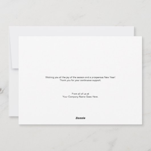 Vreugde Groen Wit Gouden Krans Moderne Aangepaste  Feestdagenkaart (Achterkant)