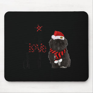 Vreugde Hoop Liefde Vrede Kerstmis Zwarte Shih Tzu Muismat