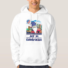 Vreugde in 4 juli-viering hoodie