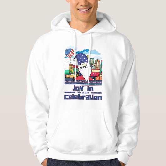 Vreugde in 4 juli-viering hoodie (Voorkant)