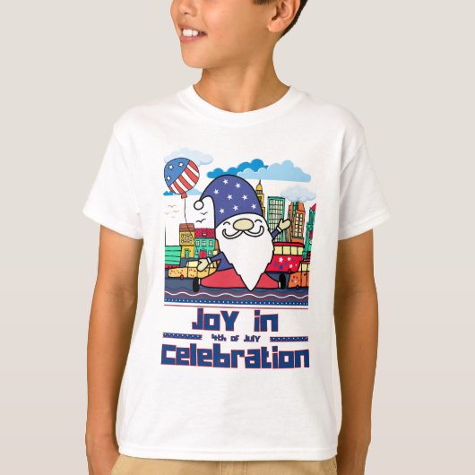 Vreugde in 4 juli-viering t-shirt (Voorkant)