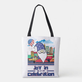 Vreugde in 4 juli-viering tote bag