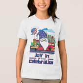 Vreugde in 4 juli-viering Tri-Blend shirt (Voorkant)