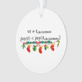 Vreugde in kerst is altijd groter, wiskunde kerst ornament (voorkant)