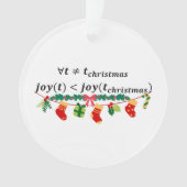 Vreugde in kerst is altijd groter, wiskunde kerst ornament (voorkant)