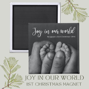 "Vreugde in onze wereld" Baby's Eerste Kerstmis Va Magneet
