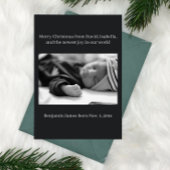 "Vreugde in onze wereld" Kerstmis Newborn Aankondi Folie Feestdagenkaart