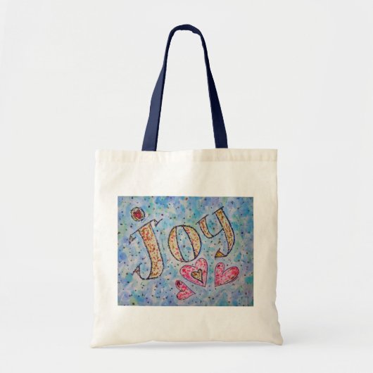 Vreugde Inspirerend Woord Kunst Canvas tassen (Voorkant)