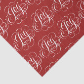 Vreugde - Kerst Krijt Kalligrafie Lettering - Rood Tissuepapier (Detail)