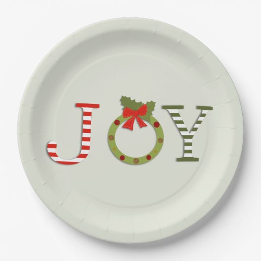 Vreugde - Kerst Papierplaat Papieren Bordje (Voorkant)