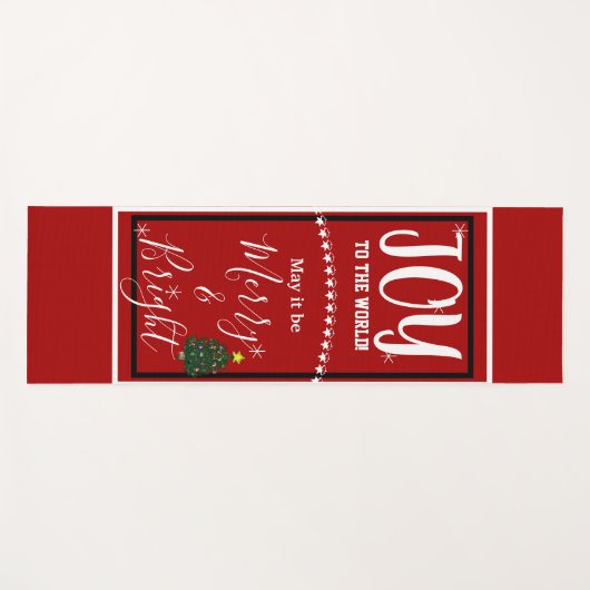 Vreugde Kerstboom Vrede Yogamat (Voorkant (horizontaal))