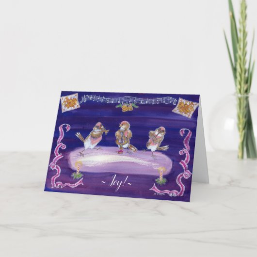 "Vreugde!" Kerstkaart Bedankkaart (Voorkant)