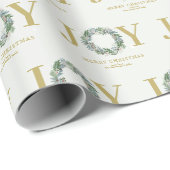 "Vreugde" Kerstkrans Cadeaupapier (Rol Hoek)