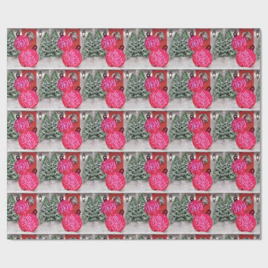 Vreugde & Kerstmis Cheer Cadeaupapier (Vlak)