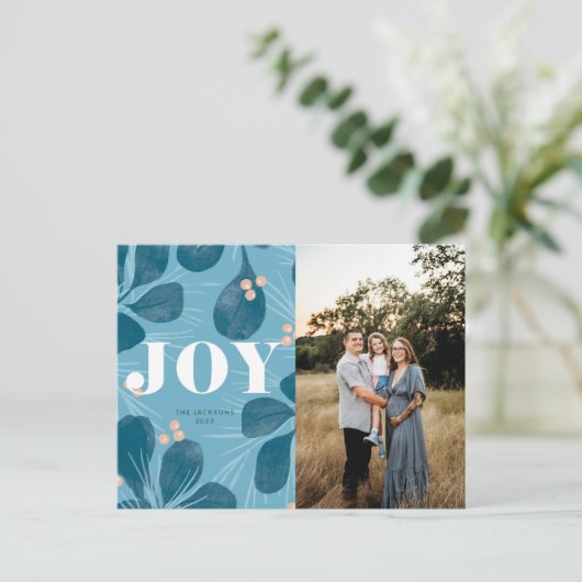 Vreugde Kerstmis Ontwerp Feestdagenkaart (Staand voorkant)