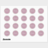 Vreugde Kerstmis Pastel Typografie Adres Ronde Sticker (Vel)