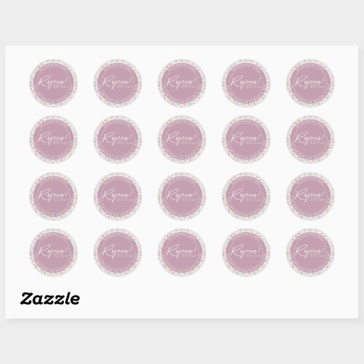 Vreugde Kerstmis Pastel Typografie Adres Ronde Sticker (Vel)