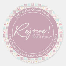 Vreugde Kerstmis Pastel Typografie Adres