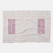 Vreugde Kerstmis Pastel Typografie Sneeuwvlokken Theedoek (Horizontaal)