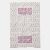 Vreugde Kerstmis Pastel Typografie Sneeuwvlokken Theedoek (Verticaal)