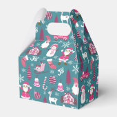 Vreugde Kerstmis Turquoise Bedankdoosjes (Achterkant)