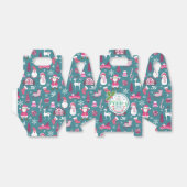 Vreugde Kerstmis Turquoise Bedankdoosjes (Uitgevouwen)