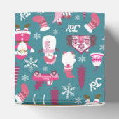 Vreugde Kerstmis Turquoise Bedankdoosjes (Bovenkant)