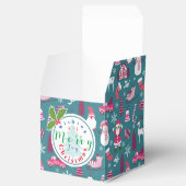 Vreugde Kerstmis Turquoise Bedankdoosjes (Geopend)