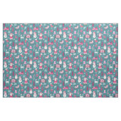 Vreugde Kerstmis Turquoise Stof (Fat Quarter)