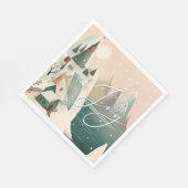 Vreugde. Kerstmis winter bergdorp landschap Servet (Hoek)