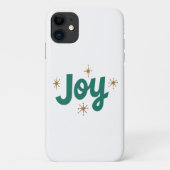 Vreugde  Kerstmis Witte en blauwe tekst Case-Mate iPhone Case (Achterkant)