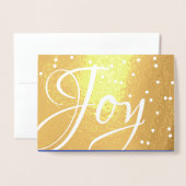 Vreugde. Kerstvakantie luxe Folie Kaarten (Voorkant met envelop)