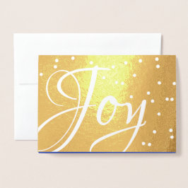 Vreugde. Kerstvakantie luxe Folie Kaarten