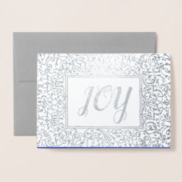 Vreugde. Kerstvakantie luxe Folie Kaarten