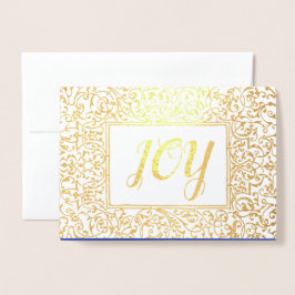 Vreugde. Kerstvakantie luxe Folie Kaarten