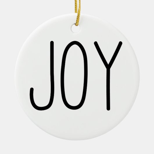 VREUGDE - KERSTVERSIERING KERAMISCH ORNAMENT (Voorkant)