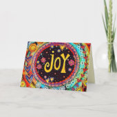 Vreugde Kleurrijke Leuke Whimsical Inspirivity Kaa Kaart (Voorkant)