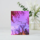 Vreugde komt in de ochtend briefkaart (Staand voorkant)