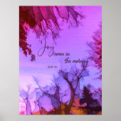 Vreugde komt in de ochtend poster (Voorkant)