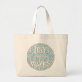 Vreugde komt in golven – Boho Strand Grote Tote Bag (Voorkant)