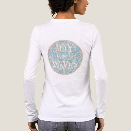Vreugde Komt in Golven – Boho Strand Tri-Blend Shirt (Achterkant)
