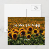 Vreugde komt in het Ochtend Verse Briefkaart (Voorkant / Achterkant)